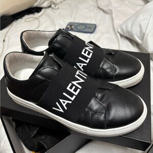 Valentino Black Leather Sneakers